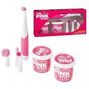 Stardrops The Pink Stuff The Miracle Scrubber Kit 2 Tubs and 4 Brush Heads New